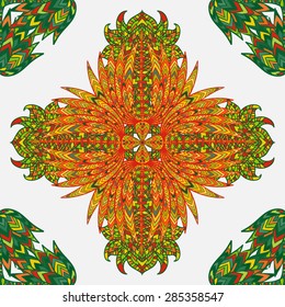 vector Aztec geometric seamless pattern. Background with a Latin American ornament