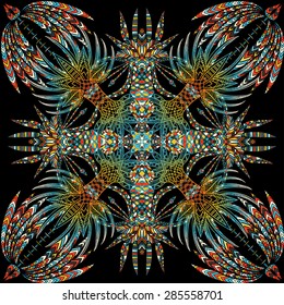 vector Aztec geometric seamless pattern. Background with a Latin American ornament