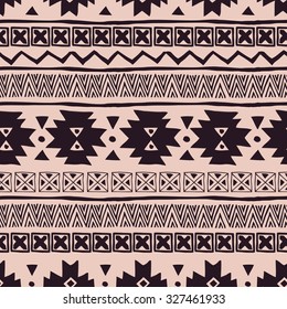 Vector Aztec Seamless Pattern. Geometric abstract background.