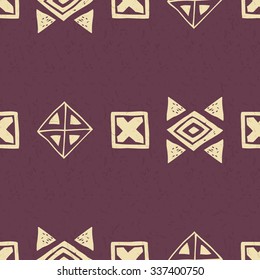 Vector Aztec Seamless Pattern. Geometric abstract background.
