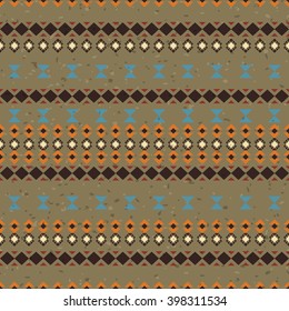 Vector Aztec Seamless Pattern. Geometric abstract background.