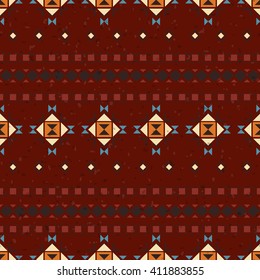 Vector Aztec Seamless Pattern. Geometric abstract background.
