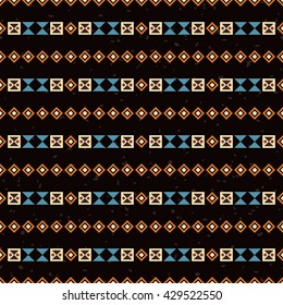 Vector aztec Seamless Pattern. Geometric Tribal background. Abstract ornament.
