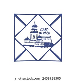 Vector azulejo mosaic tile. Portugal traditional geometric ceramic design. Blue, white color, floral motifs. Mediterranean, Portuguese, Spanish traditional vintage style.