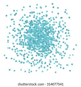 Vector Azure Confetti Isolated on White Background. Confetti Background