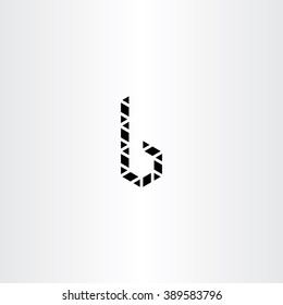 vector b letter icon b symbol black geometric sign design
