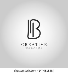 Vector B Logo Beautiful Logotype design for luxury company branding