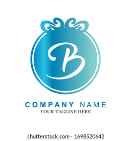 Vector B Logo Company Decorative Design
