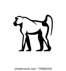 vector baboon silhouette