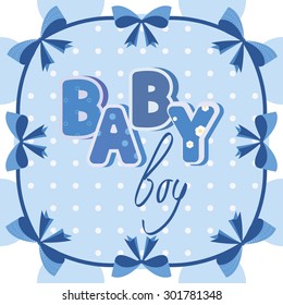 Vector baby banner blue