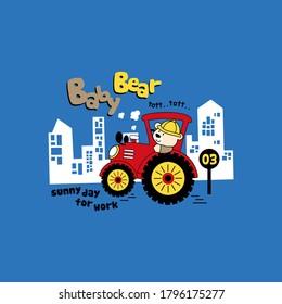 vector of baby bear, cute animal, sunny day for work, cute bear for t shirt kid