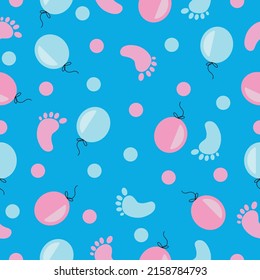 vector baby blue seamless pattern.