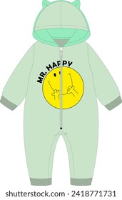 Vector baby boy rompers pattern design.