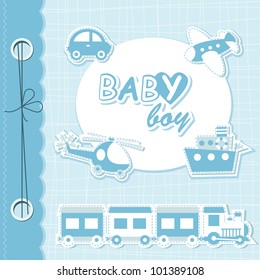 Vector Baby Boy Scrapbook