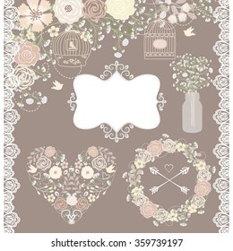 Vector Baby Breath / Floral Elements / Peach Flower