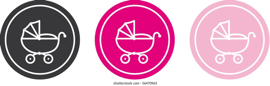 vector baby buggy