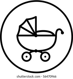 vector baby buggy