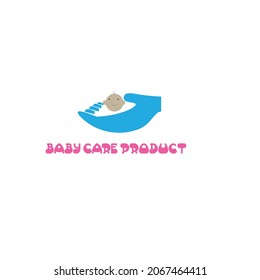Vector baby care product or baby product logo
