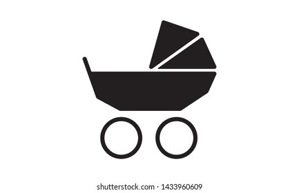 Vector of a baby carriage