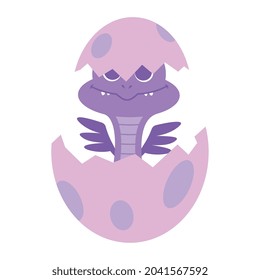 Vector Baby Dragon Hatchling Illustration
