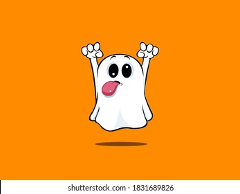 a vector of baby ghost character