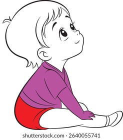 vector baby girl art free download