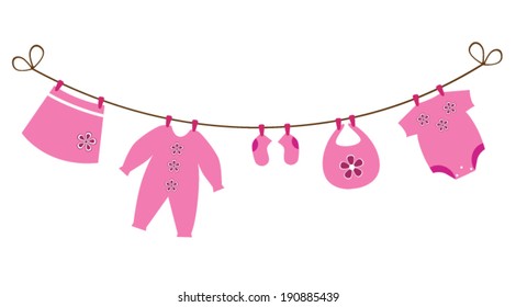 vector baby girl clothes