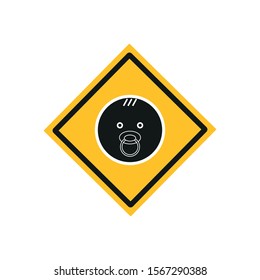 vector baby icon with simple shapes
