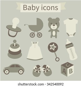 Vector baby icons