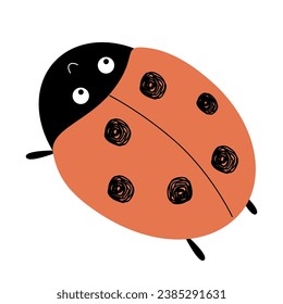 Ilustración de bebé vectorial Cuadybug aislado en fondo blanco