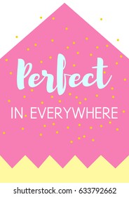 Vector baby milestone cards for girl. Calligraphy lettering. Perfect in everywhere. Gold polka dot confetti and cute pattern