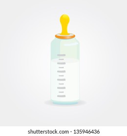 vector Baby milk bottle