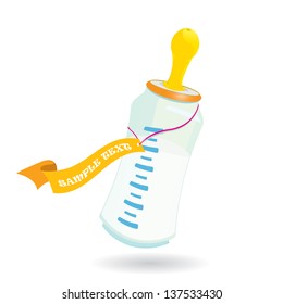 vector Baby milk bottle