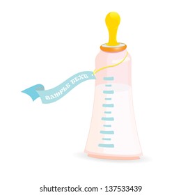 vector Baby milk bottle