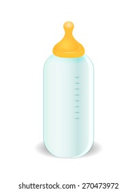 Vector: Baby milk in bottle.