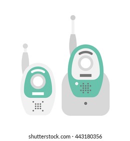 Vector Baby Monitor. Flat Vector Baby Monitor Icon. Baby Phone.