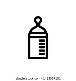 Vector baby pacifier outline web icon. black symbol with flat line style icon for web site design, logo, app, UI isolated on white background