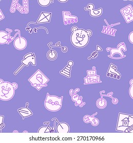 Vector baby pattern