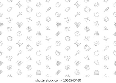 Vector baby pattern. Baby seamless background