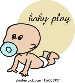 Vector baby play