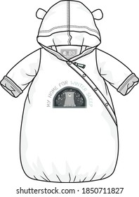 Vector baby rompers pattern design.