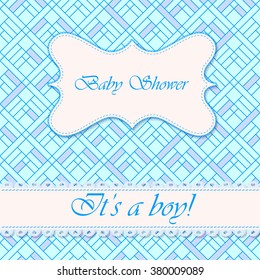Vector baby shower abstract background boy