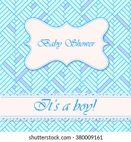 Vector baby shower abstract background boy