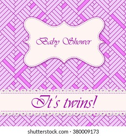 Vector baby shower abstract background twins