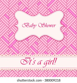 Vector baby shower abstract background girl
