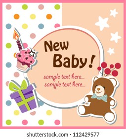 vector baby shower card