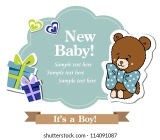 vector baby shower card