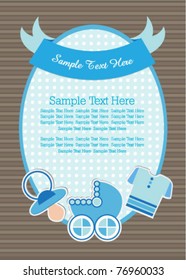 vector baby shower card