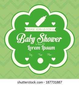 Vector Baby Shower Template Card Illustration Editable