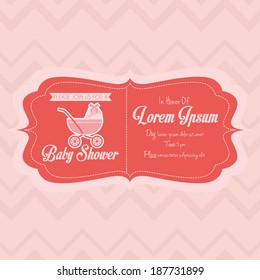 Vector Baby Shower Template Card Illustration Editable